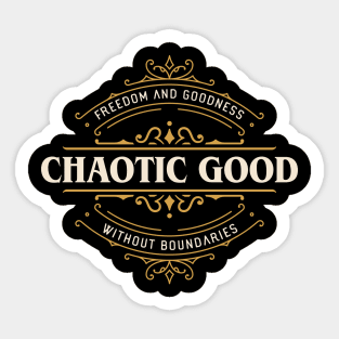 Chaotic Good Funny Tabletop RPG Alignment Sticker